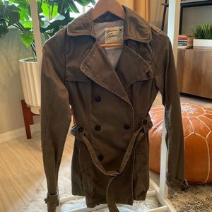 American Eagle Sz Small Army Green Cargo Jacket